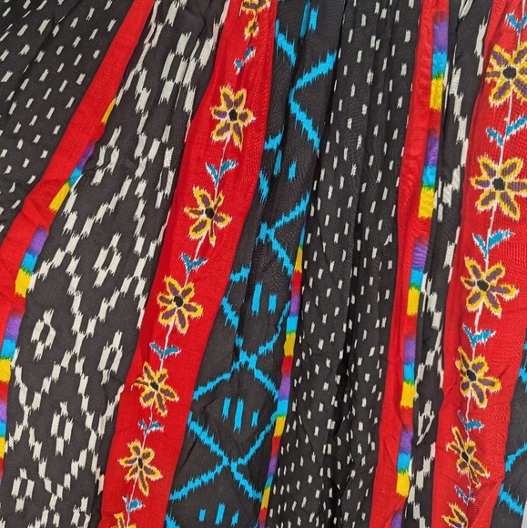 Vintage Napa Valley geometric Native American Aztec maxi skirt woman's Large - Picture 3 of 5